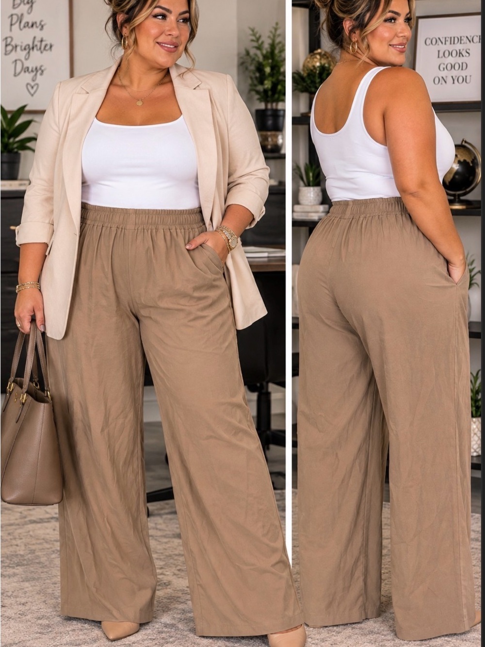 Isabel 2X Pull-On Wide Leg Slacks – Effortless Workwear